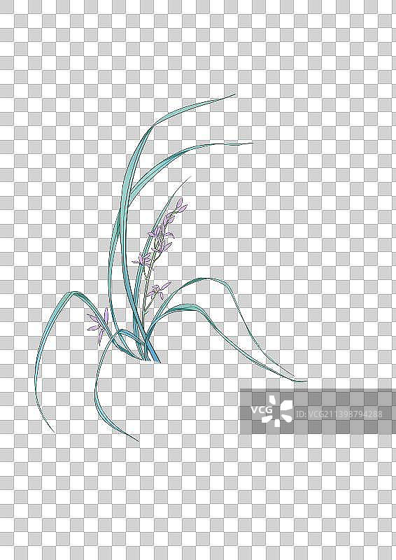 兰花国风免扣素材图片素材