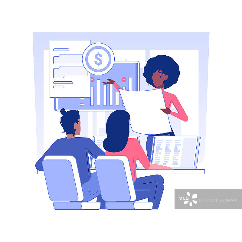 隔离的财务报告概念图片素材