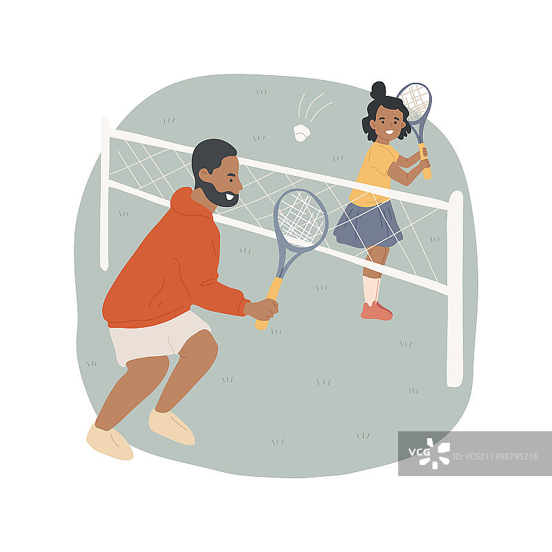 羽毛球卡通插画图片素材
