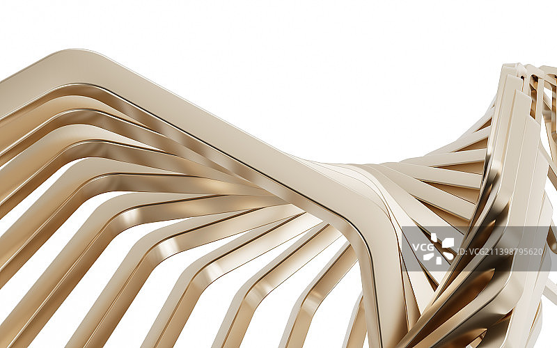 六边形金属框3D渲染图片素材