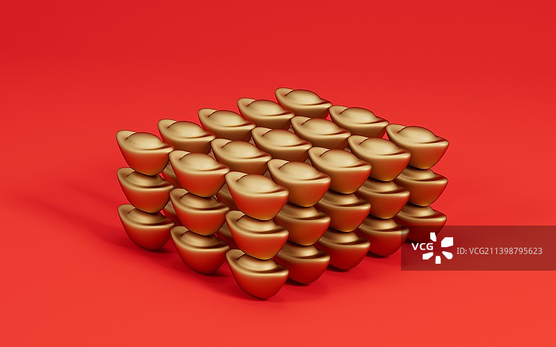 金元宝三维渲染图片素材