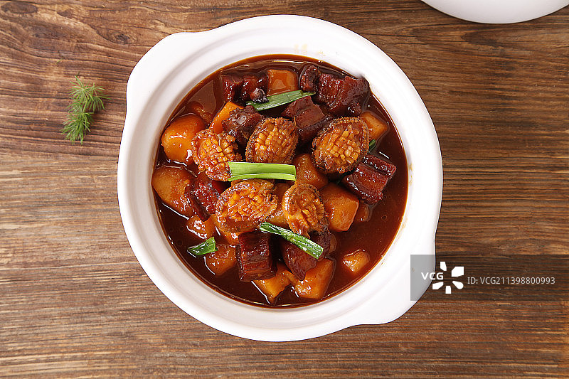 红烧肉鲍鱼图片素材