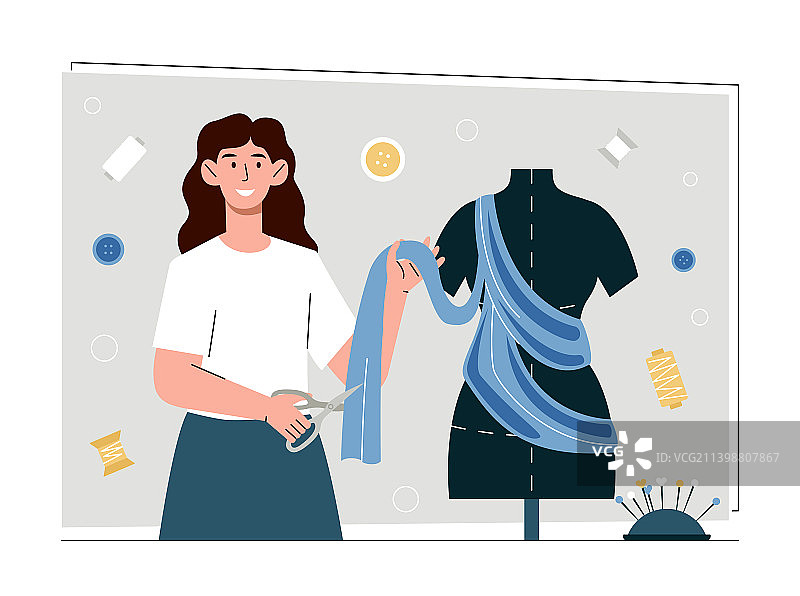 时装设计师概念图片素材