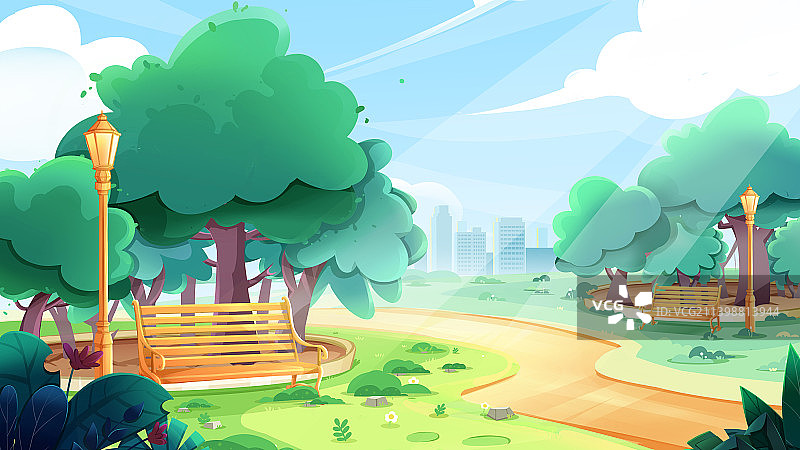 城市风光插画图片素材