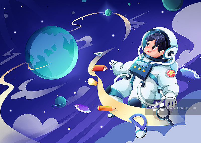 科技插画图片素材