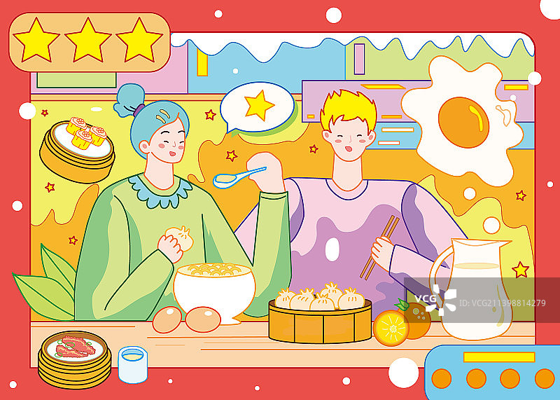 年轻情侣用餐图片素材