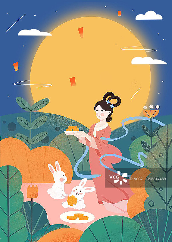 中秋节插画图片素材