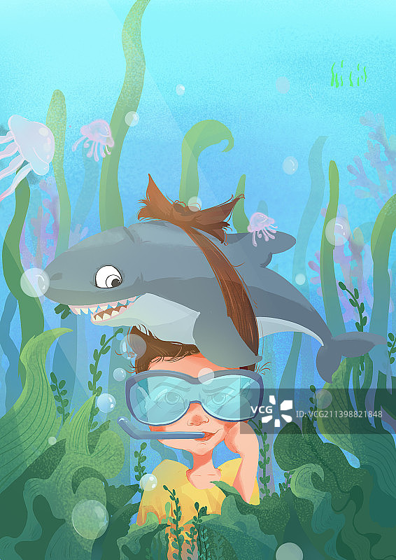 海底女孩图片素材