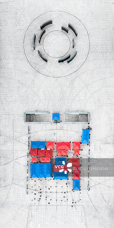 航拍核酸检测图片素材