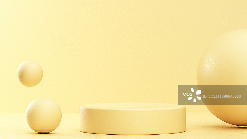 3D渲染纯色几何展台图片素材