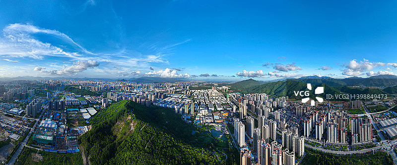 广东省惠州市大亚湾西区板樟岭森林公园航拍图片素材