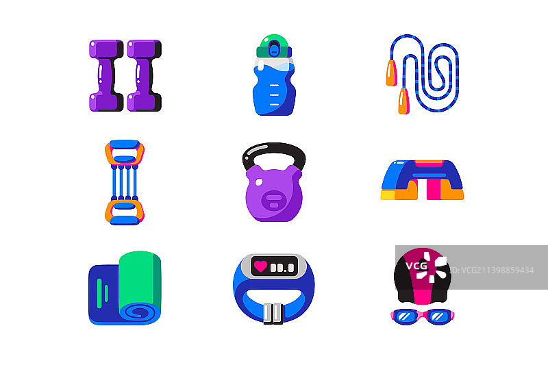 运动健身器材图标合集图片素材