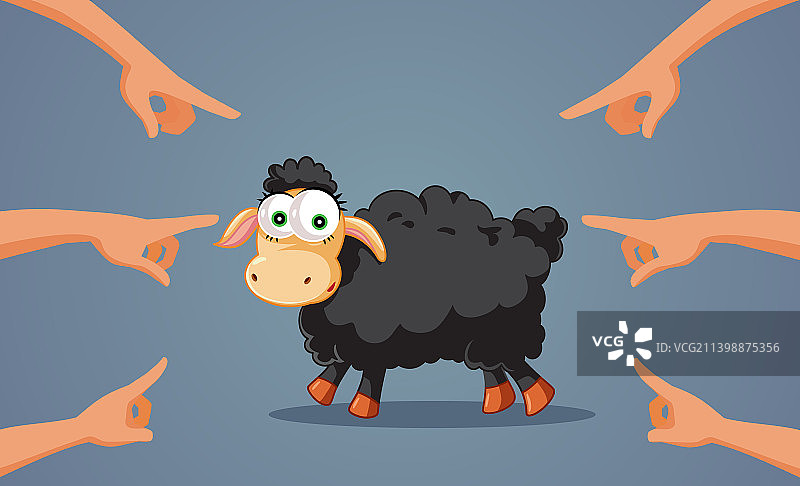 黑羊背锅概念图片素材
