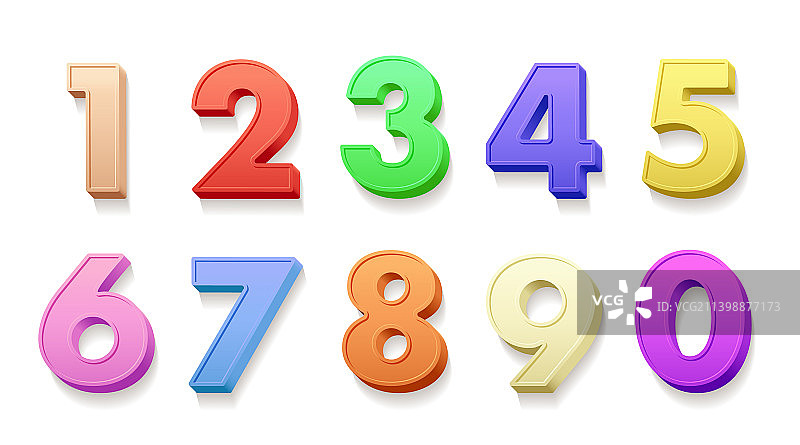 3D生日数字图片素材