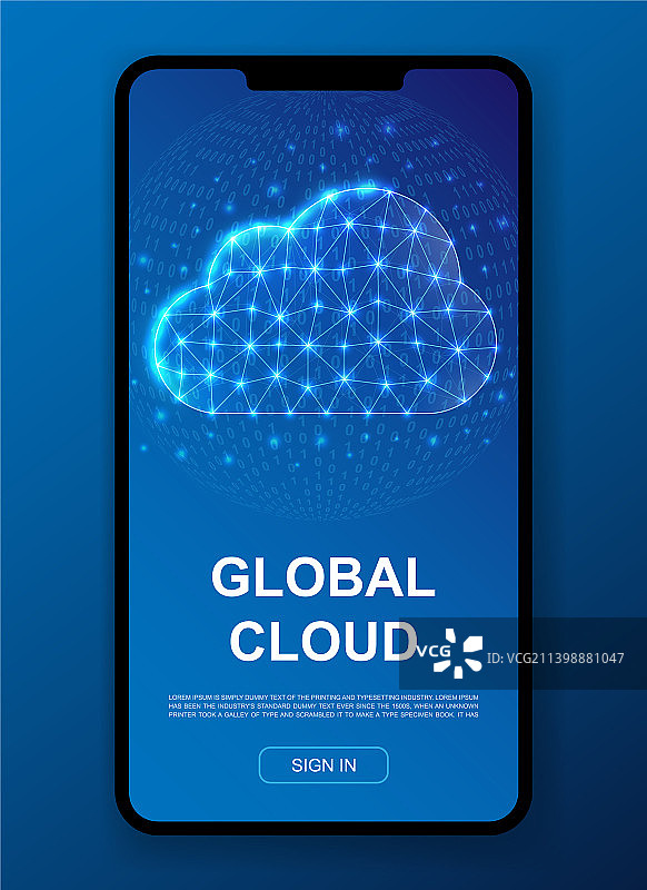 用于UI UX设计的云3D多边形符号图片素材