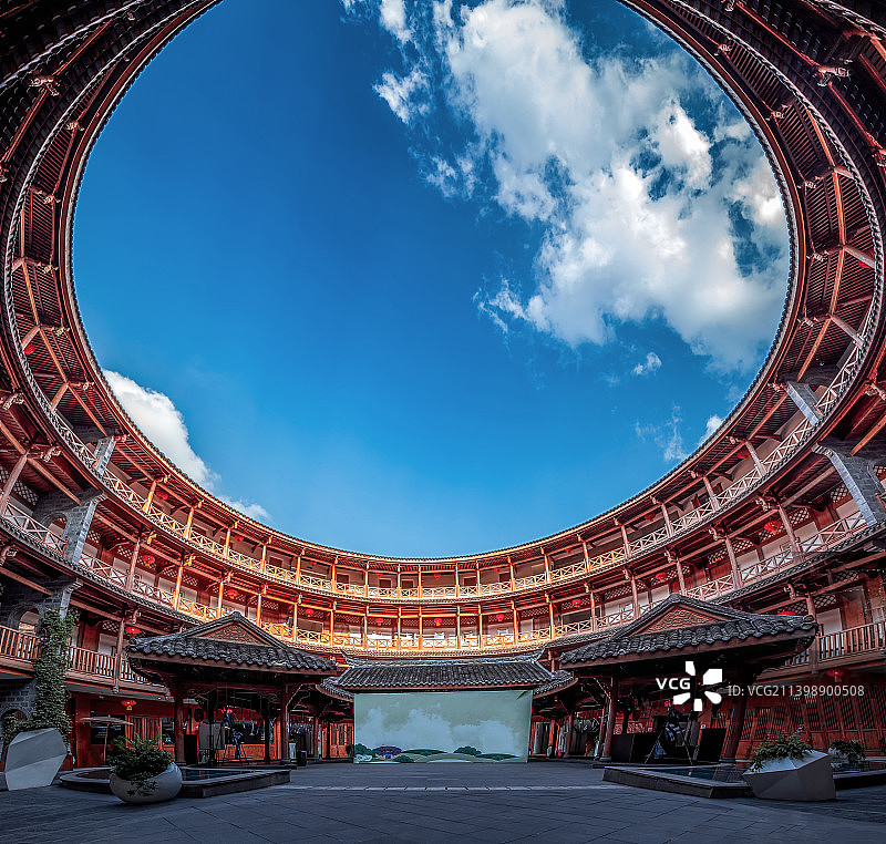 成都著名景点洛带古镇博客楼穹顶图片素材