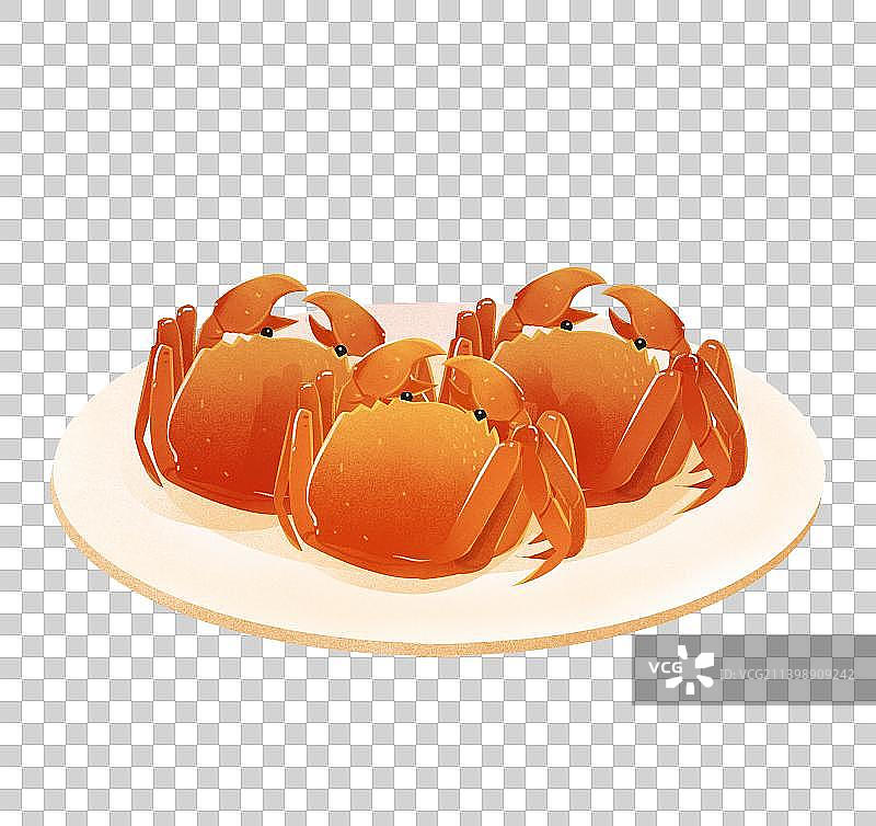 中国餐桌海鲜美食中秋秋分重阳节食品清蒸大螃蟹图片素材