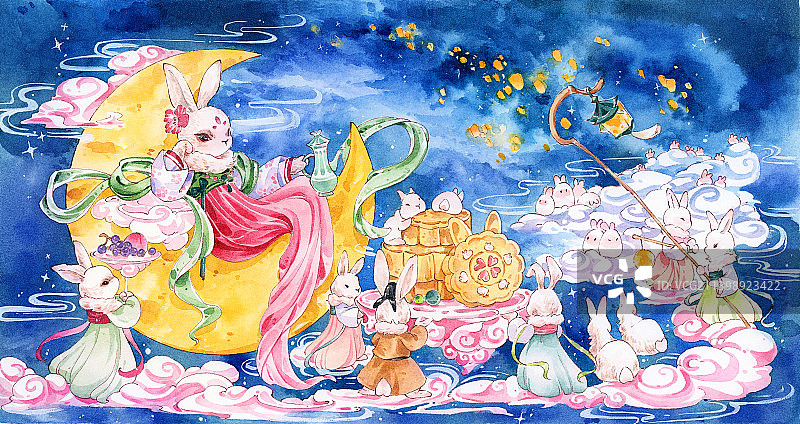 中秋节·玉兔仙子图片素材