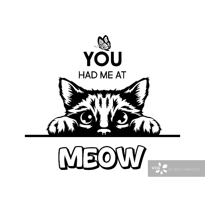 “你让我喵喵叫”猫咪语录海报图片素材