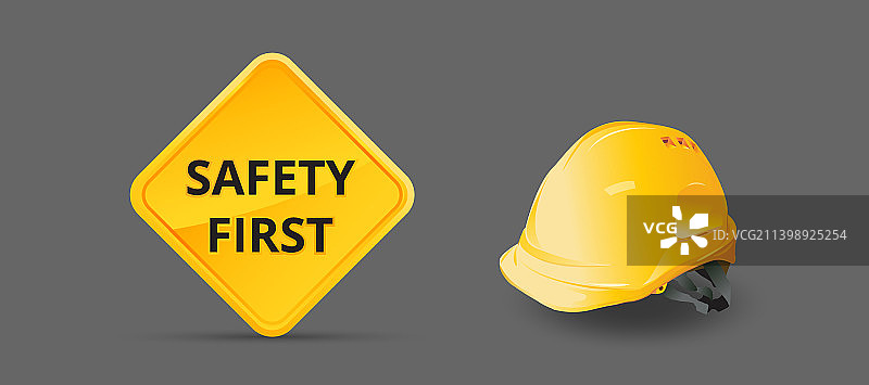 建筑工地背景安全第一标志图片素材