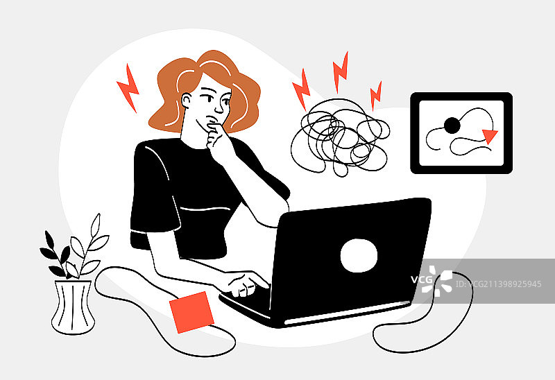 经历创作危机的女作家图片素材