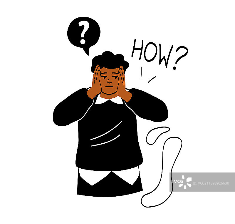 后悔或尴尬的人们图片素材