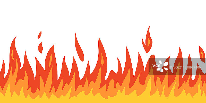 卡通火焰无缝边框图片素材
