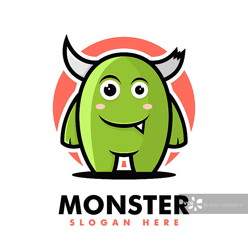 卡通怪兽吉祥物logo图片素材