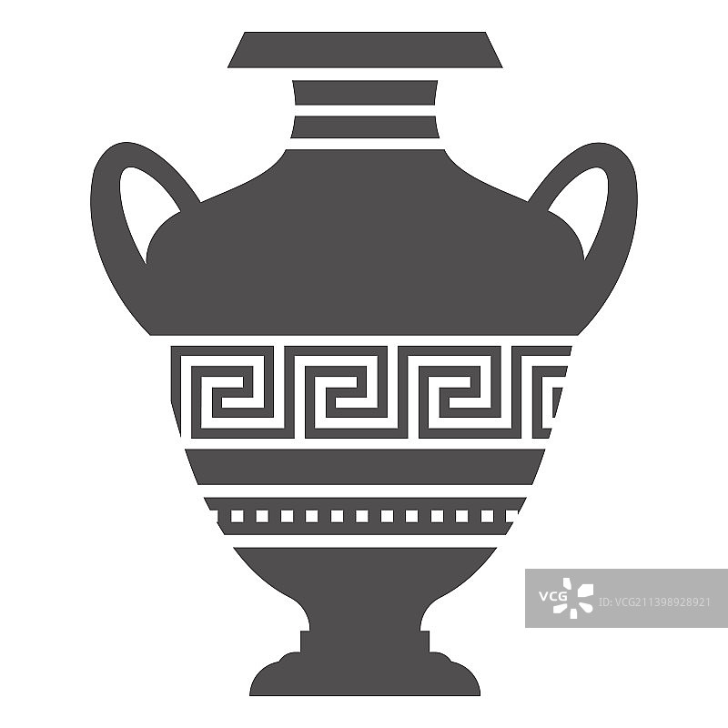 古希腊花瓶剪影与陶罐图片素材
