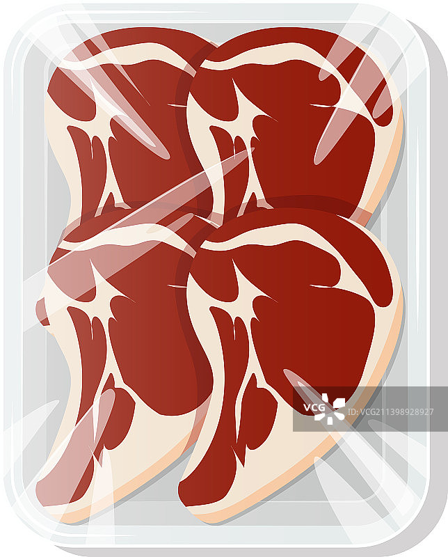 真空包装的鲜肉牛排图片素材