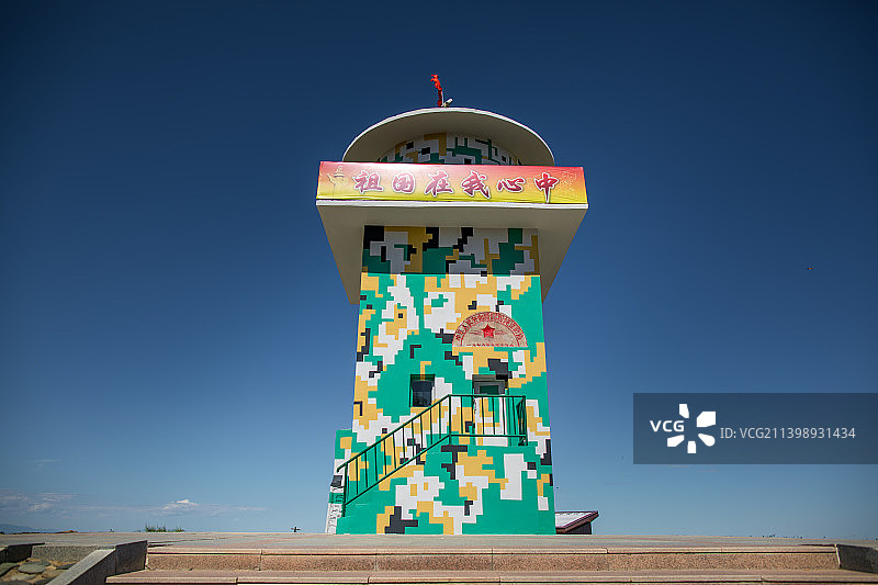 中国新疆北疆塔城小白杨哨所爱国主义教育基地风光图片素材