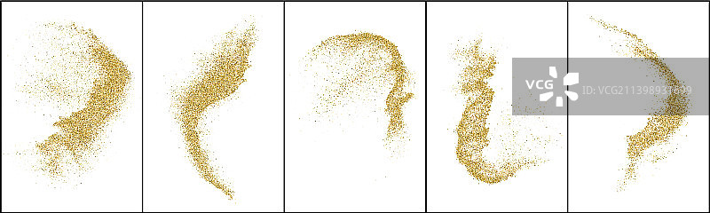 白色背景金色闪光纹理合集图片素材