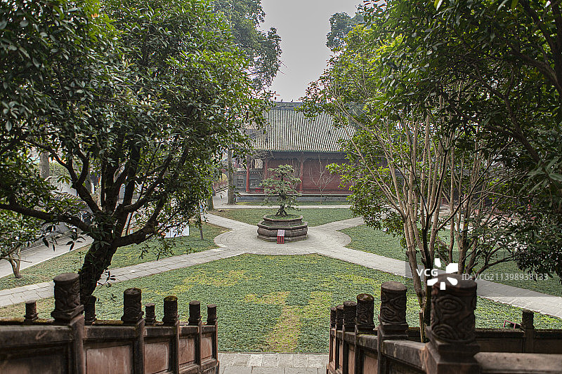 2022年1月，四川省成都市崇州市罨画池，尊经阁，牌匾，阁楼，亭子，古亭，古风，古代，穿越，宫殿，深图片素材