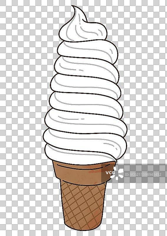 元素：可爱的甜筒冰淇淋图片素材