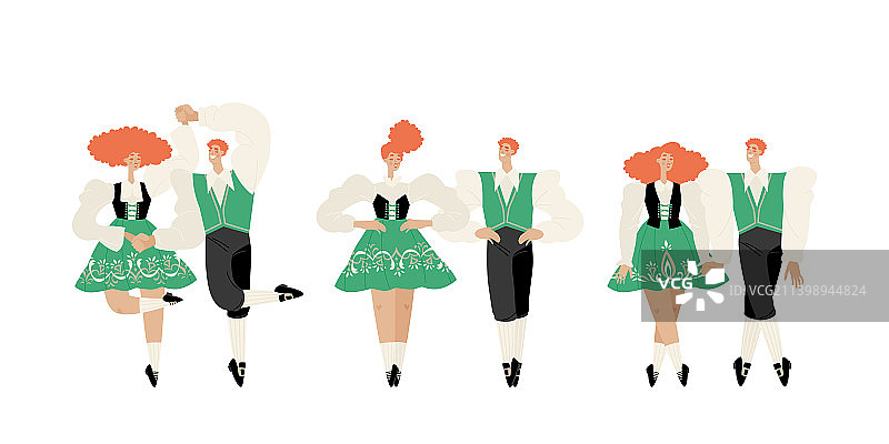 人们跳爱尔兰舞图片素材