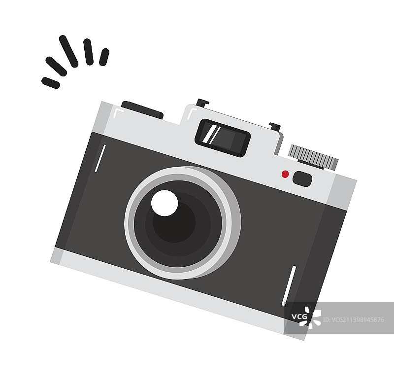 隔离背景上的数码相机图片素材