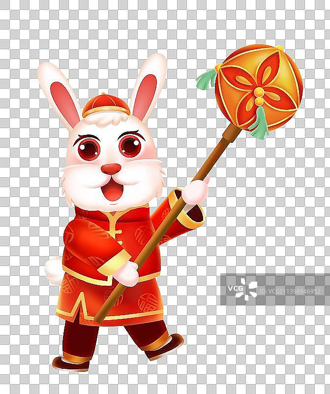 兔年舞狮子图片素材