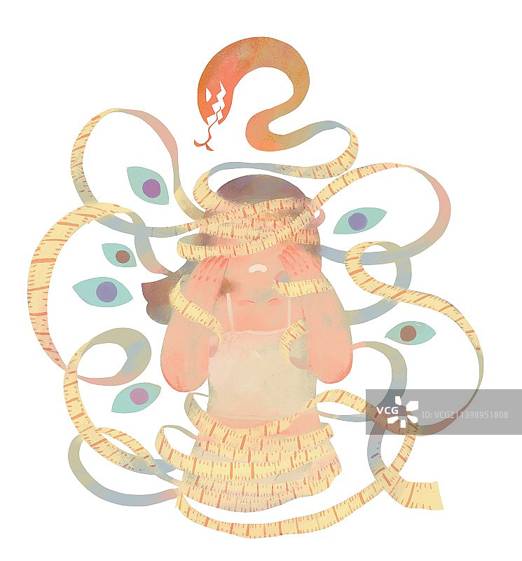 身材焦虑的女孩图片素材
