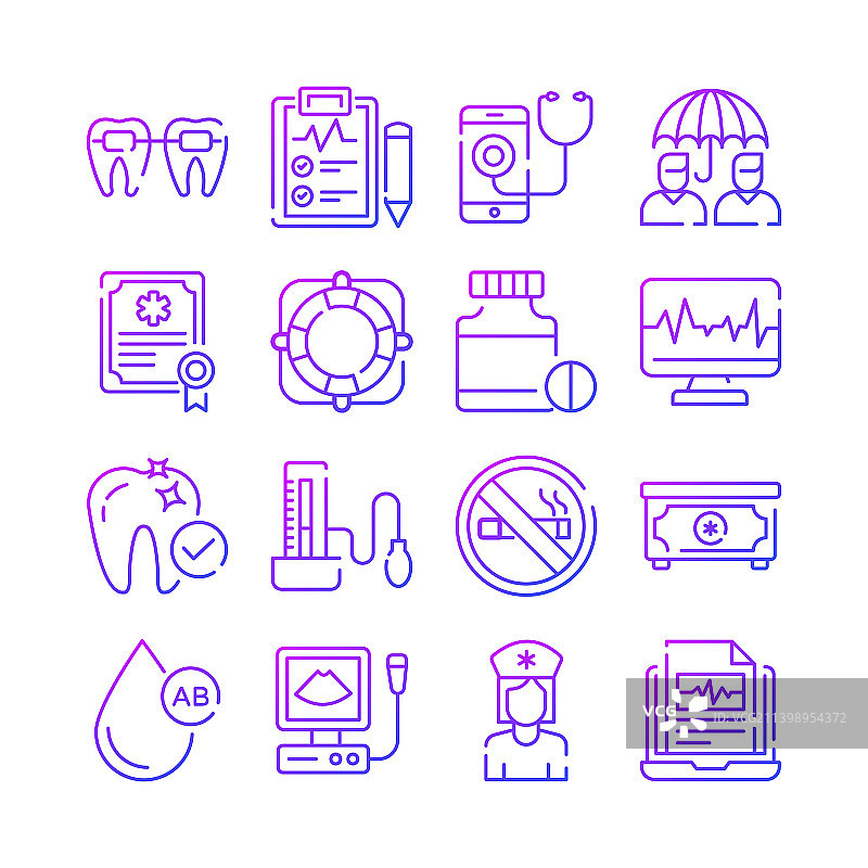 医疗保健医院图标合集图片素材