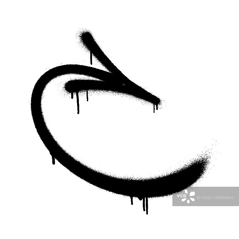 白色背景上的黑色涂鸦箭头图片素材