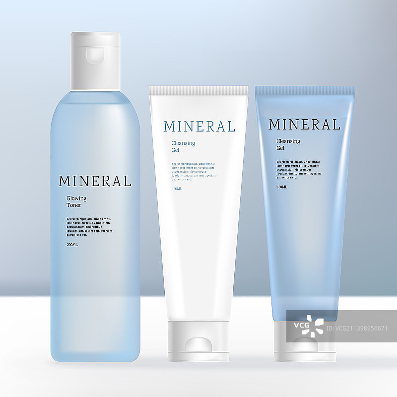 透明面霜洗发水凝胶美妆产品图片素材