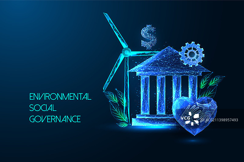 环境、社会和公司治理 (ESG) 概念图片素材