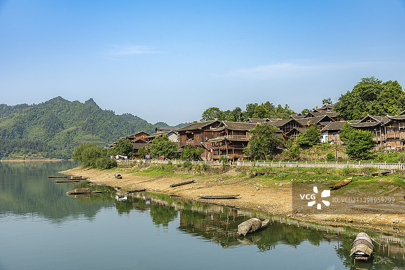 酉阳河湾山寨图片素材