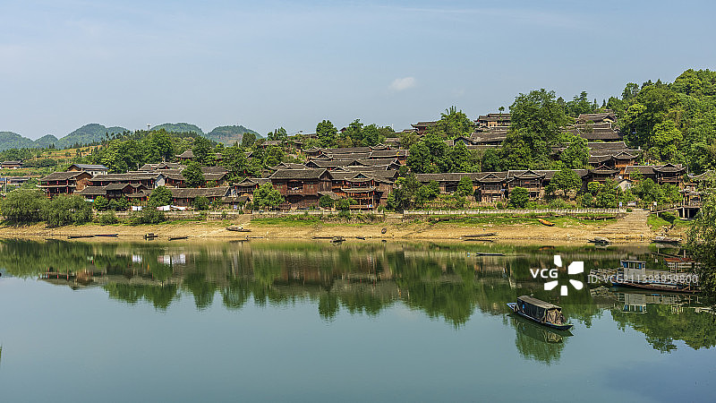 酉阳河湾山寨图片素材