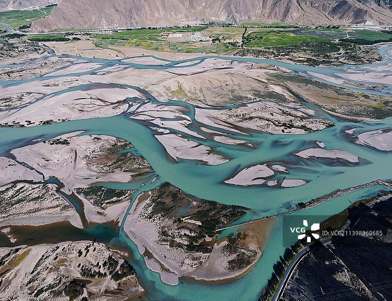 拉萨河风光图片素材