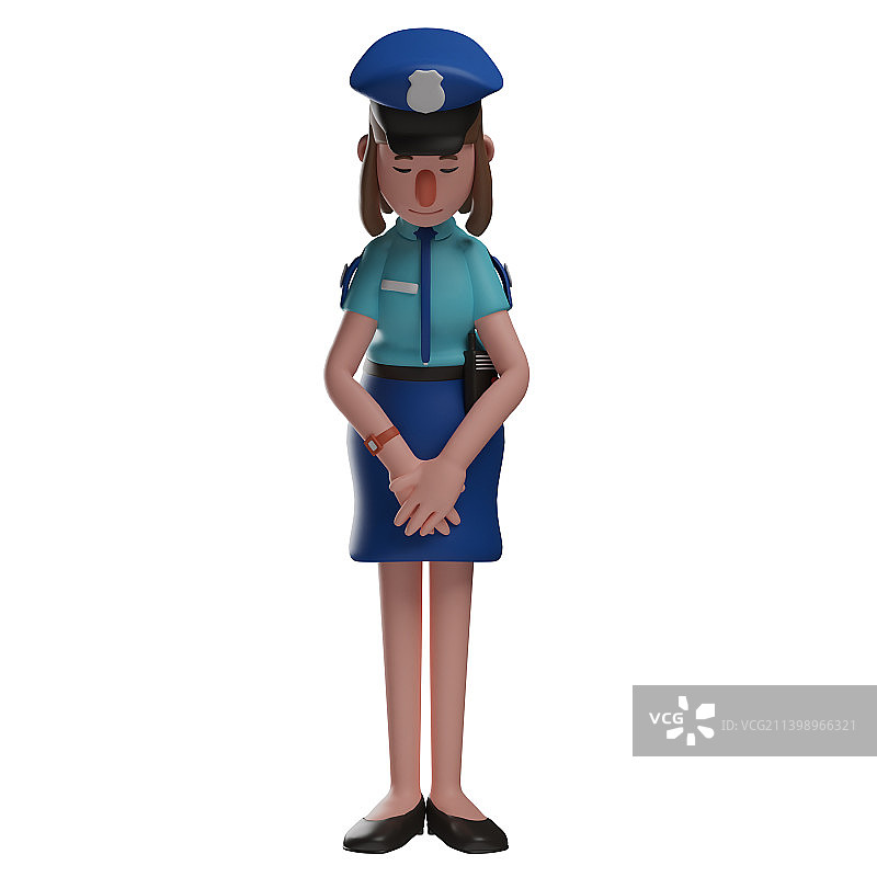 3D卡通警察形象图片素材
