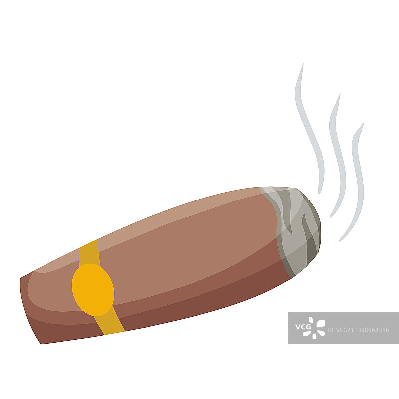 烟雾缭绕的破旧雪茄图片素材