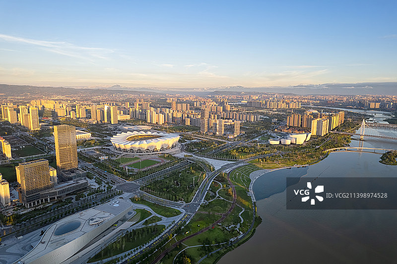 陕西省西安市灞桥区灞河奥体中心图片素材