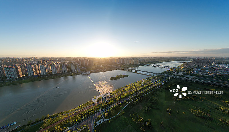 陕西省西安市灞桥区灞河奥体中心图片素材