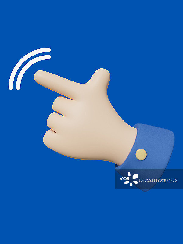 三维立体指引手势手指图片素材